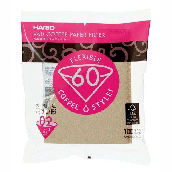 V60_02 非漂白咖啡濾紙 (1-4杯用/ 100片)